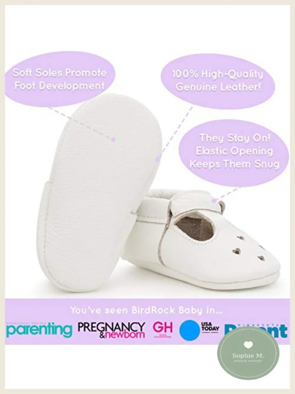 Baby Girl Genuine Leather Soft Sole Mary Jane Mocc T-Strap Infant Toddler